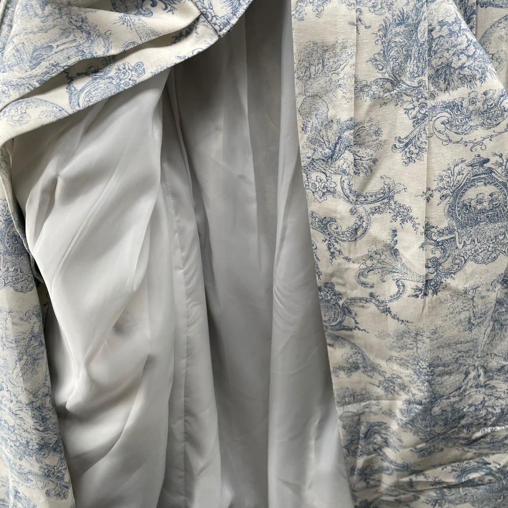 The Goeun Life Hanbok Dress Womens 66 (S) Blue White Toile Spring Summer Modern - Picture 12 of 12